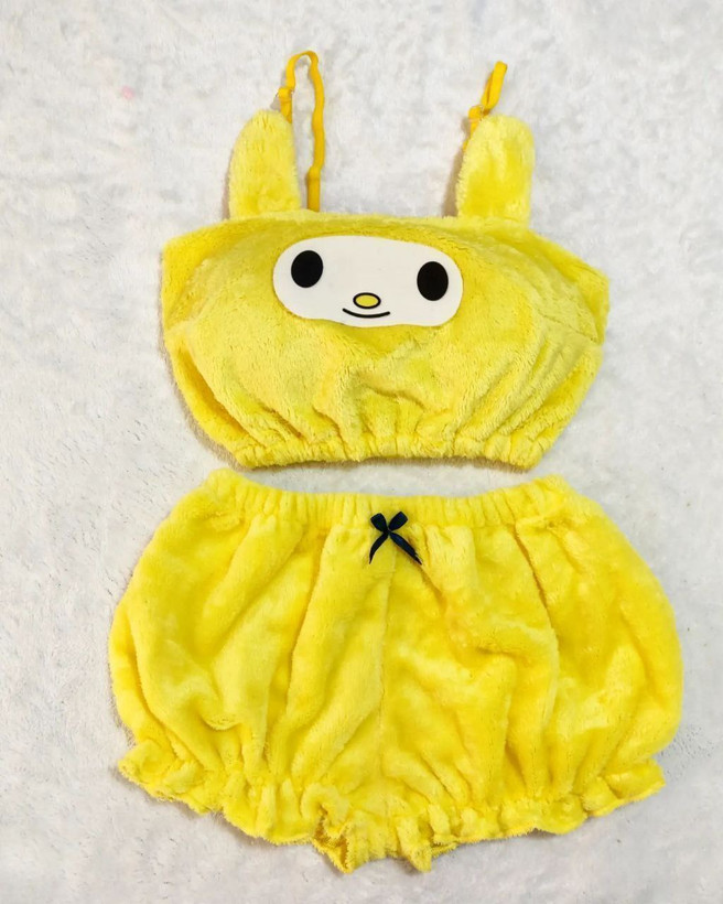 ست شورت و سوتین زنانه پددار حولهای تدی