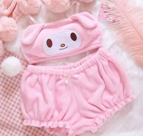 ست شورت و سوتین زنانه پددار حولهای تدی