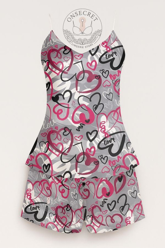 تاپ شورت ساتن زنانه