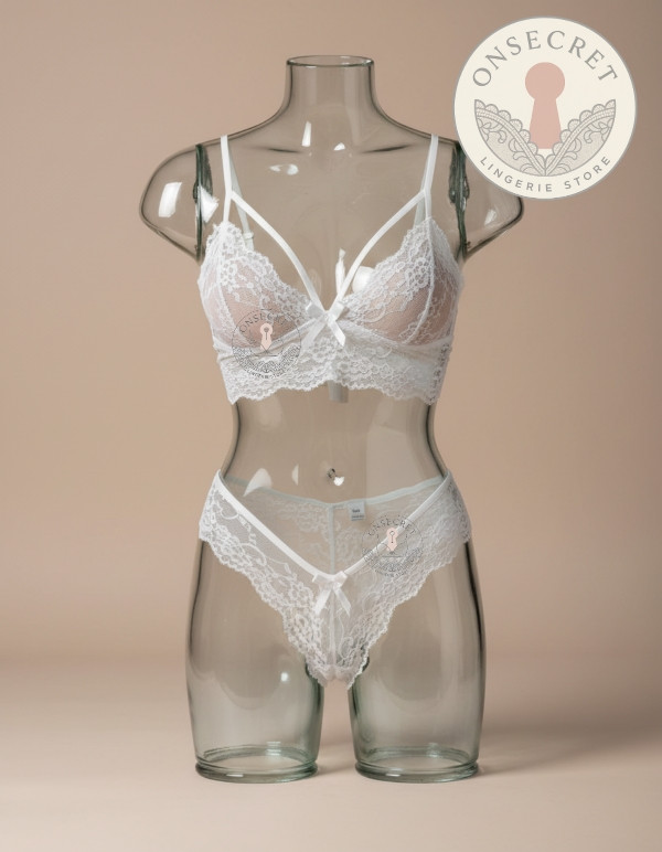 ست شورت و سوتین گیپور زنانه