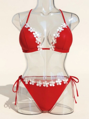 ست بیکینی دوتیکه فانتزی شکوفه ای