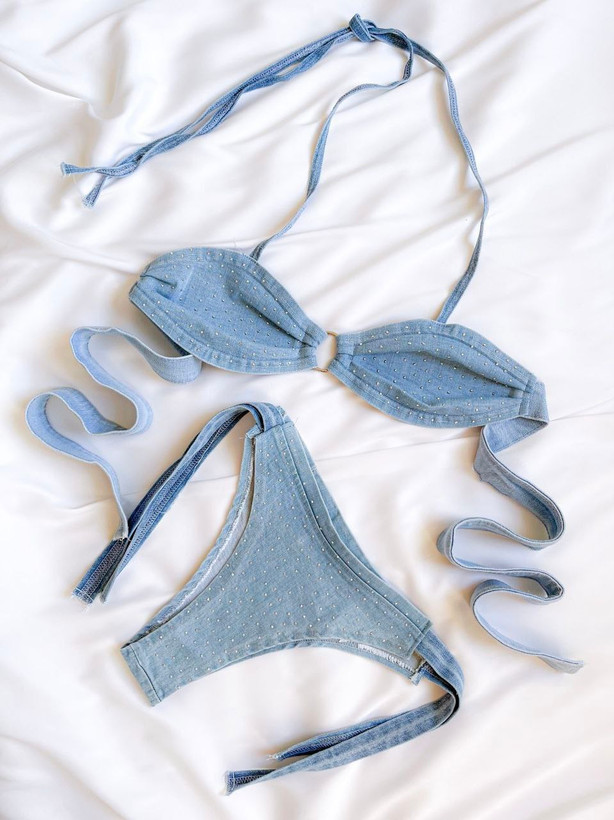 ست شورت و سوتین لی زنانه نگیندار