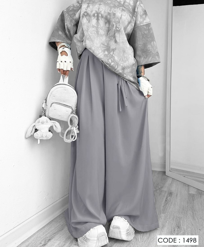 شلوار فول بگ پیله دار زنانه