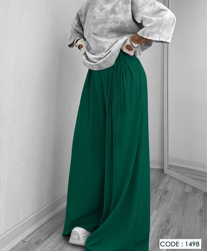 شلوار فول بگ پیله دار زنانه