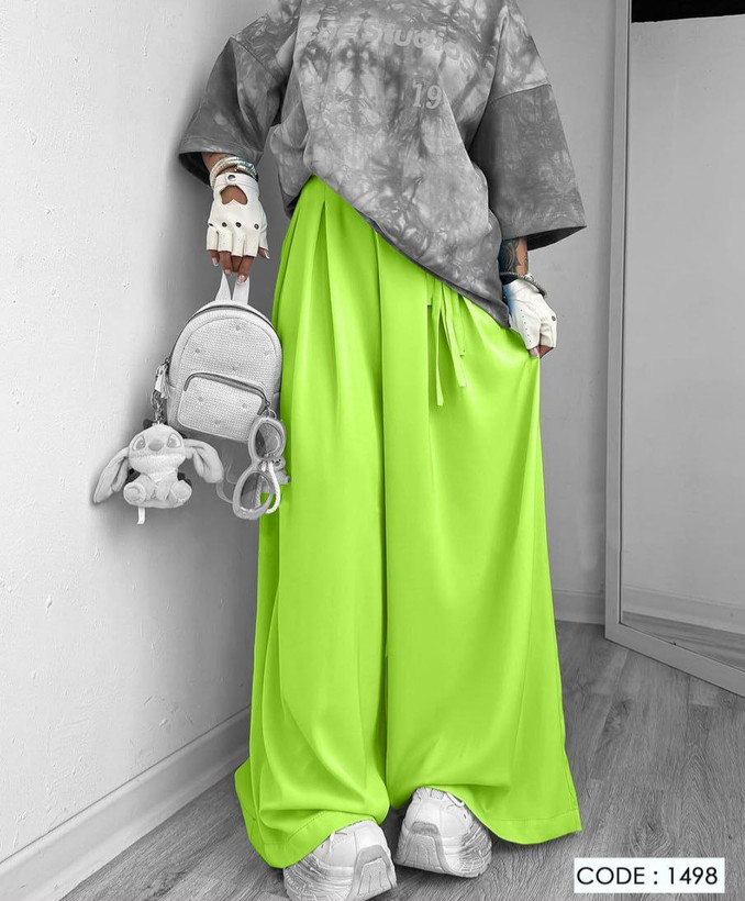 شلوار فول بگ پیله دار زنانه