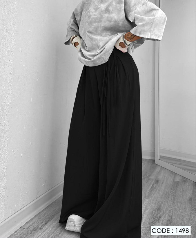 شلوار فول بگ پیله دار زنانه