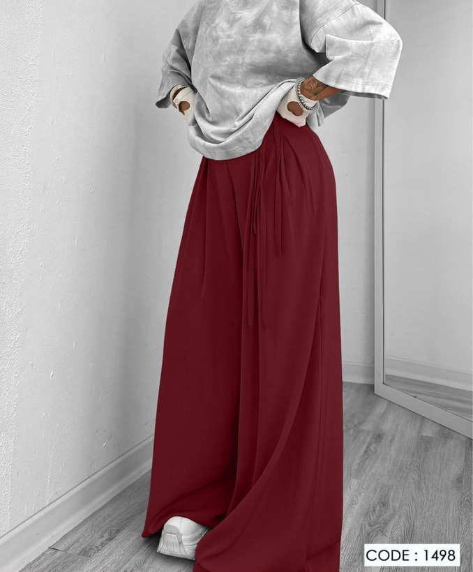 شلوار فول بگ پیله دار زنانه